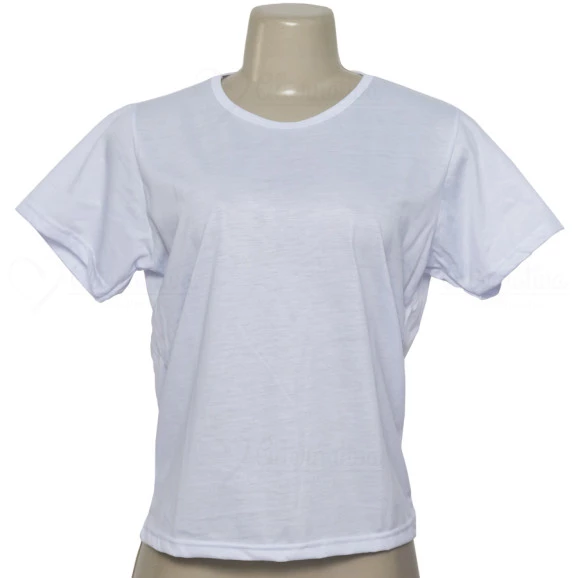 Baby look branca para sublimação