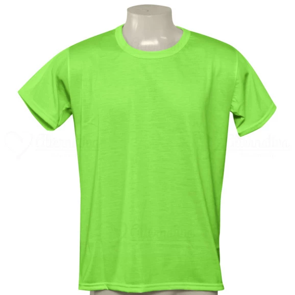 Camiseta neon verde para sublimação