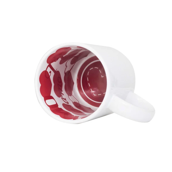 Caneca branca com interno love