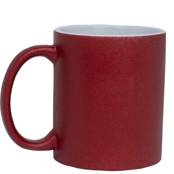 Caneca glitter vermelha