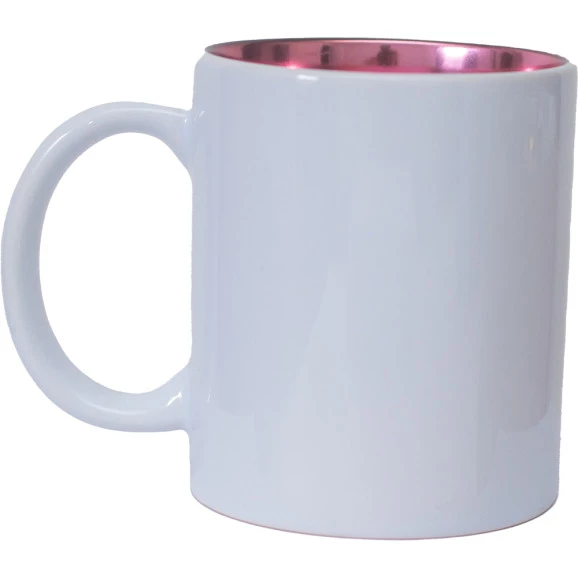 Caneca com interior cromado rosé