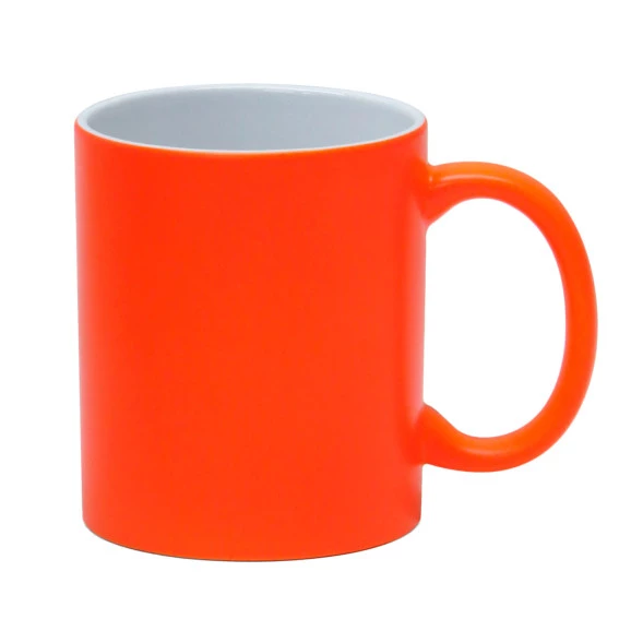 Caneca laranja neon fosca
