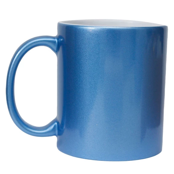 Caneca perolada azul