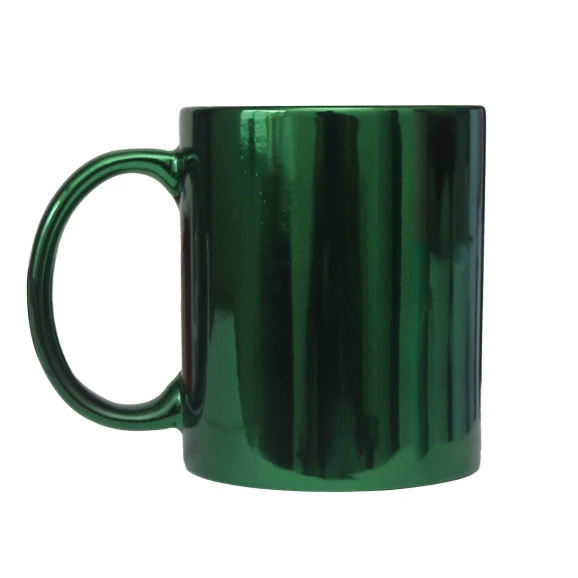 Caneca verde cromada